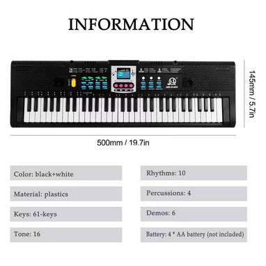 ☎️53544655 🛵 Entrega Disponible ⭐Teclado Electrónico Multifunción 61 Teclas con Micrófono ⭐ - Img 113813636