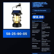 LAMPARA SOLAR ESTILO FAROL CON SENSOR DE MOVIMIENTO VPT -0128 - Img 57891613