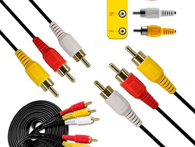 Cable RCA a RCA 3x3 1.5 Metros Macho cable audio y video PUNTAS DODARAS --  5.887.2360 - Img 52586924