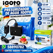 PRESURIDADOR DE AGUA IGOTO AZUL GRANDE TECNOLOGÍA ALEMANA 58890782 - Img 58259210