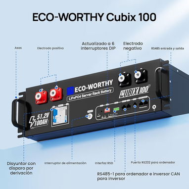 Excelente batería de máxima calidad, 5120Wh, marca EcoWorthy (líder en el mercado).... Nueva en caja... 53610767 - 3/4