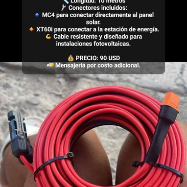 Cable para panel solar MC4-XT60i, 10 metros y Calibre 10 AWG (3 modelos) - 3/3