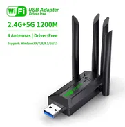 Adaptador Wifi Receptor USB 4 Antenas Wifi y Modo AP NUEVO Tarjeta Wifi Dual Band 2.4G/5G Modem GAMA ALTA Memoria Red - Img 48936212