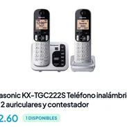 Teléfono Inalámbrico Panasonic , $83 usd ❗ 2 Auriculares y Contestador - Img 56841143