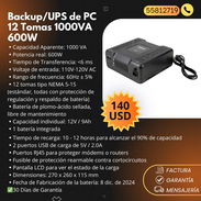 Backup / UPS 12 tomas 1000VA 600W - Img 55628871