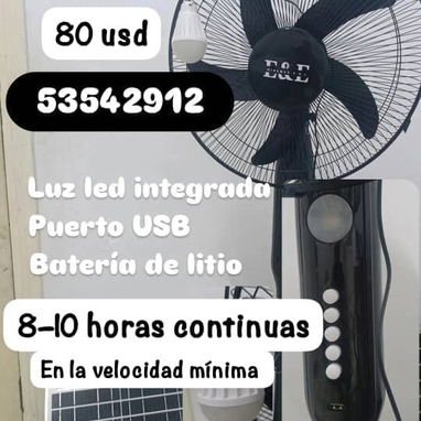 Ventiladores recargables con panel solar - Img 124512685