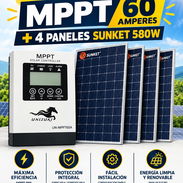 Combo especial de energía. Controlador solar mppt 60 amperes más 4 paneles 580w - Img 58478818
