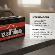 BATERÍA LiFePO4 WERCHTAY 12.8V 100AH - Img 55887596