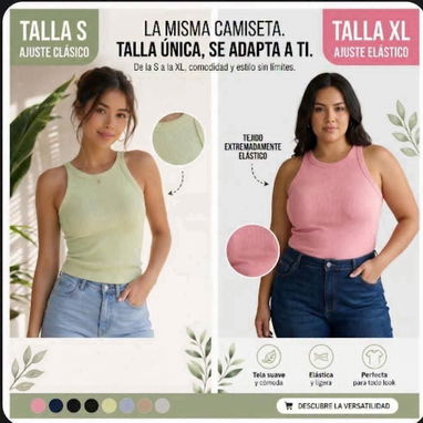 Camisetas mujer elastizadas - 2/3