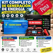 Kit completo de energía con Batería..Inversor y Cargador - Img 57896454