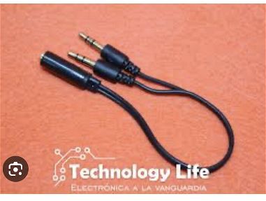 Cable adaptador de 1 a 2 plo 3.5mm//para dividir audio y microfono// - Img main-image-42447542