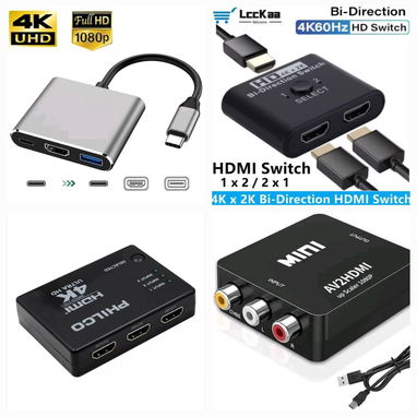 Adaptadores(HDMI-Mini-Micro)VGA,DisplayPort,DVI,RCA,SATA,IDE,Wii,Caddy,USB,rj45 y + - Img 113702384