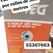 Cable de red cat 6 por rollos de 305 metros - Img 56392496