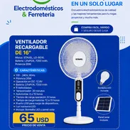 🔆 Ventilador Recargable de 16 pulgadas. Marca: STAVEL, LD-8016. Batería: LiFePO4, 7200 mAh. Potencia 26W. - Img 55693329