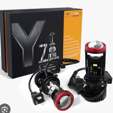 Bombillos led H4 tipos lupas para carretera luz larga y corta tecnología moderna Y7. - 2/2