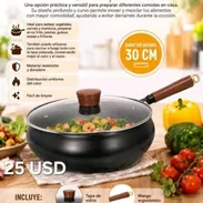 Para tu cocina: Sartenes. Wok profundo con tapa  💵 Precio: 25 USD - Img 56825396