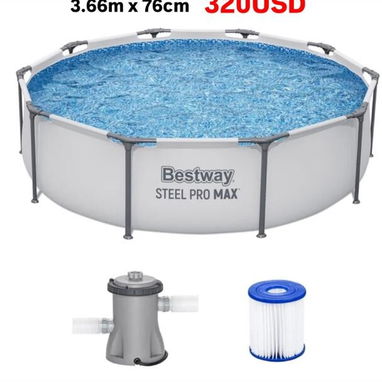 ☀️Gran variedad de piscinas de Diferentes tamaños y modelos nuevas en su caja.✅ Modelos: 1- Bestway con su filtro recirc - Img 123002671
