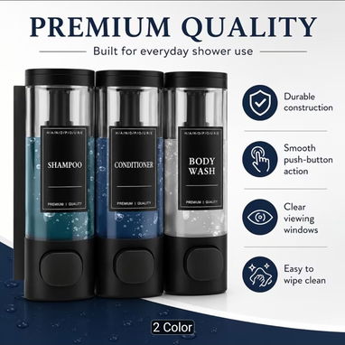 Dispensador de champú, acondicionador y gel de baño - Img 122608018