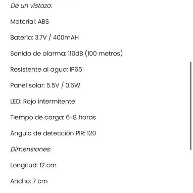 Alarma solar - 3/3