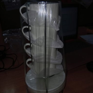 Cafetera eléctrica Royal 6 tazas/ termo con 3 tazas para cafe/ set de tazas con plato y organizador/ juego de tazas de e - Img 121983869