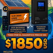 Kit baterías ecoworthy 7 kilos + inversor Sumry 4000w - Img 57336755