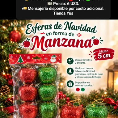 Bolas navideñas (Esferas para arbolito de navidad). Tenemos otros modelos y artículos para la Navidad - 7/10