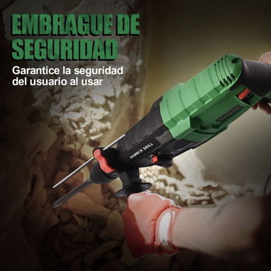 Rotomartillo Concelador SHAWTY, 1050W, Martillar Perforador SDS-Plus Mandril, Para Taladrar y Martillar - Img 117080524