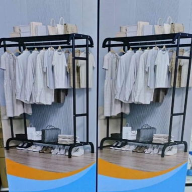Percha doble de ropa con zapatera _tg60*____ - 2/2