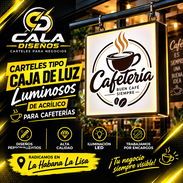 Letrero luminoso para cafetería caja de luz - Img 57335640
