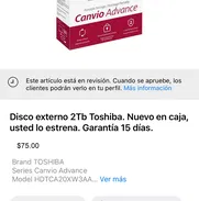 🔰Disco externo 2Tb Toshiba Canvio Advance . Nuevo en caja, usted lo estrena. Garantía de 15 días. - Img 48942729