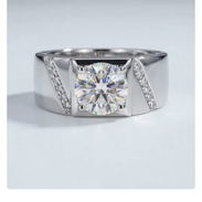 Anillo Moissanita Estilo Minimalista y Geométrico - Img 57921958