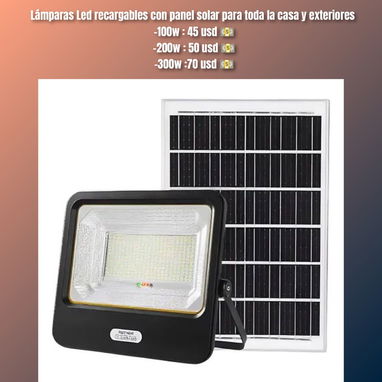 Planta eléctrica $500 y lámpara Led recargable con panel solar - Img 120331459