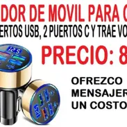 CARGADOR DE MÓVILES PARA SU AUTO CON VOLTIMETRO - Img 53091022
