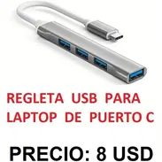 REGLETA DE CUATRO PUERTOS USB, SE CONECTAR POR PUERTO C - Img 53570166