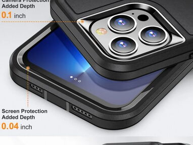 Forro negro de 3 piezas con alta protección anticaidas (militar)para iPhone y Samsung gama alta. - Img 65757940