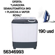 LAVADORA SEMIAUTOMÁTICA 9KG + PLANCHA A VAPOR ROYAL - Img 54483753