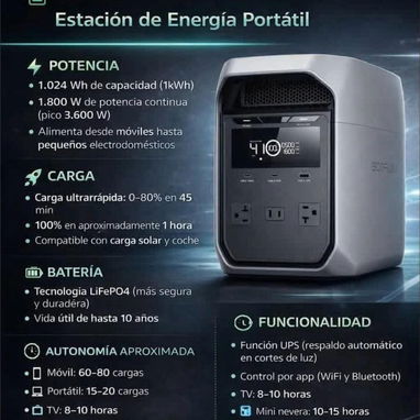 Ecoflow Delta 3 Classic, nueva en su caja al mejor precio👌🏻 - Img 119235954