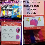 Globos con su máquina para inflarlos - Img 50270567