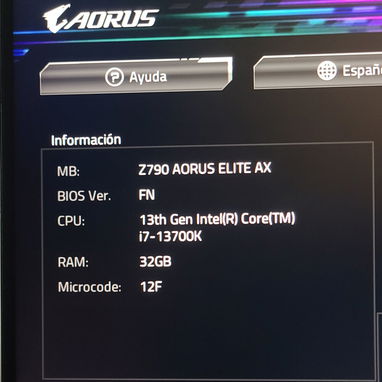 Z790 Aorus Elite Ax + i7 13700k - Img 122464302