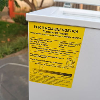 Nevera / freezer / frizzer marca Premium de 5.5 pies • capacidad de 155L • incluye una cesta - Img 125639383