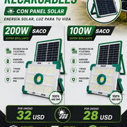 LÁMPARAS SACO RECARGABLES CON PANEL SOLAR 🔥  Ideal para el hogar, - Img 56788933