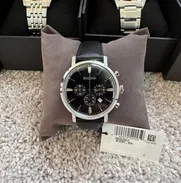 Reloj ⌚ Bulova 96B252 Cronógrafo Clásico en Acero con Correa de Cuero Negro - Img 49653899