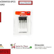 BOLÍGRAFOS 6PCS NEGRO - Img 56697706
