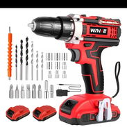 Kit De Taladros Rotomartillos Inalámbricos 2 Baterías Rojo 50 Hz/60 Hz - Img 57253474