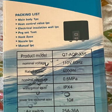 Calentador de agua eléctrico instantáneo 110volt + Ducha incluida !!!! - Img 120299001