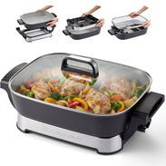 Sartén Eléctrico de Cerámica Elite Gourmet 1500W (Plegable / Stow-Away) - Img 57925835