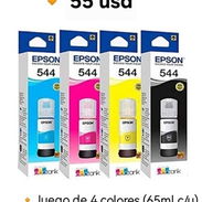 🔸 Juego ORIGINAL tinta 544 para EPSON 🔹 4 colores 65 ml c/u 💲 55 usd - Img 58137839