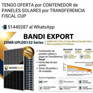 Oferta por contenedor de paneles solares por transferencia a la Tarjeta Fiscal CUP - Img 58321258
