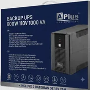 EVITA DAÑOS A TU PC, VIDEOJUEGOS ECT APLUS BACKUP 600W 1000 VA MÁS DOBLE BATERÍA DE 12V 7AH NUEVO EN CAJA - Img 56686744