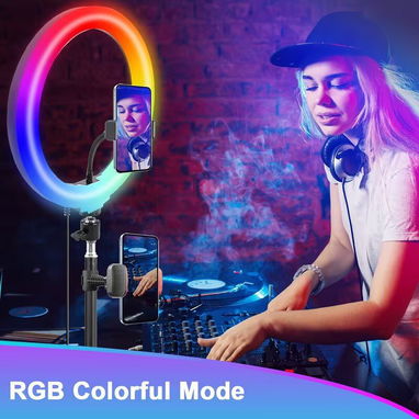 ☎️53544655 🛵 Entrega Disponible ⭐Aro de Luz LED RGB 12” con Trípode 63” y Soporte para Teléfono ⭐ - Img 115597181